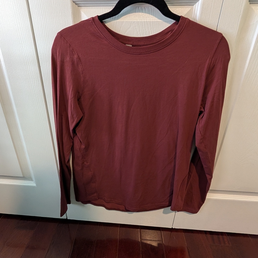 lululemon athletica Maroon Long Sleeve Top